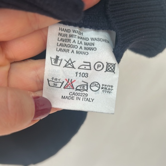 Aquascutum Vintage Vest Gilet Mens Small Navy Bodywarmer 100% Cotton - Picture 5 of 9